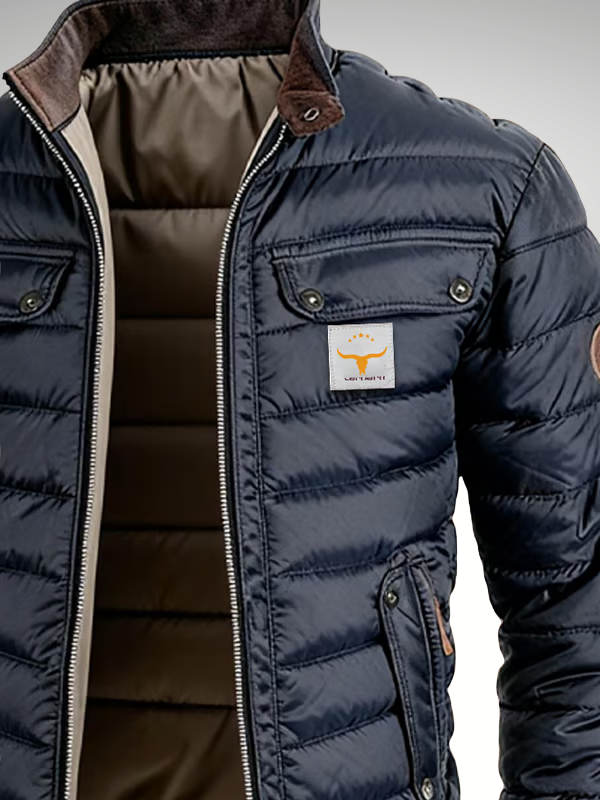 Modern short warm winter jacket for men | Dax -3