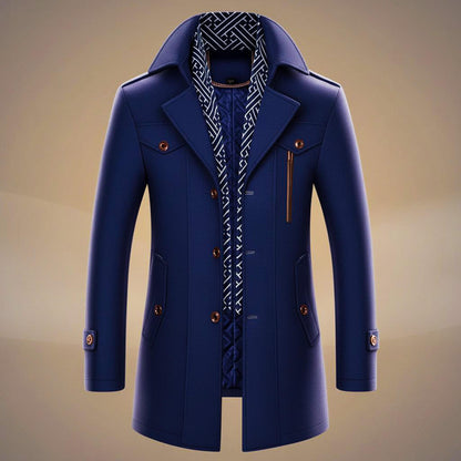 Elegant classic wool winter coat for men | Kensworth - 3