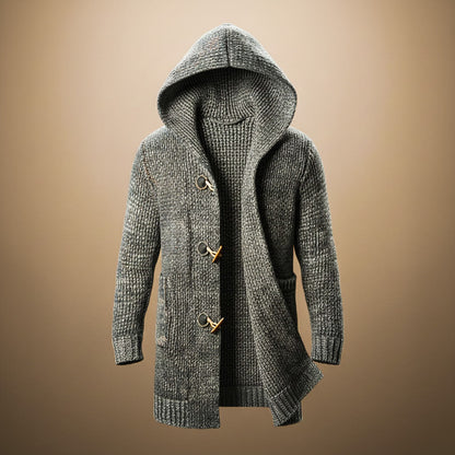 Cosy hooded knit cardigan for men | Adrian - 3