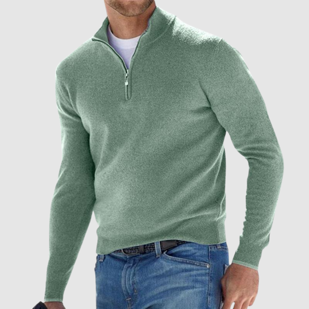 Half-zip comfort sweater for men | Harris