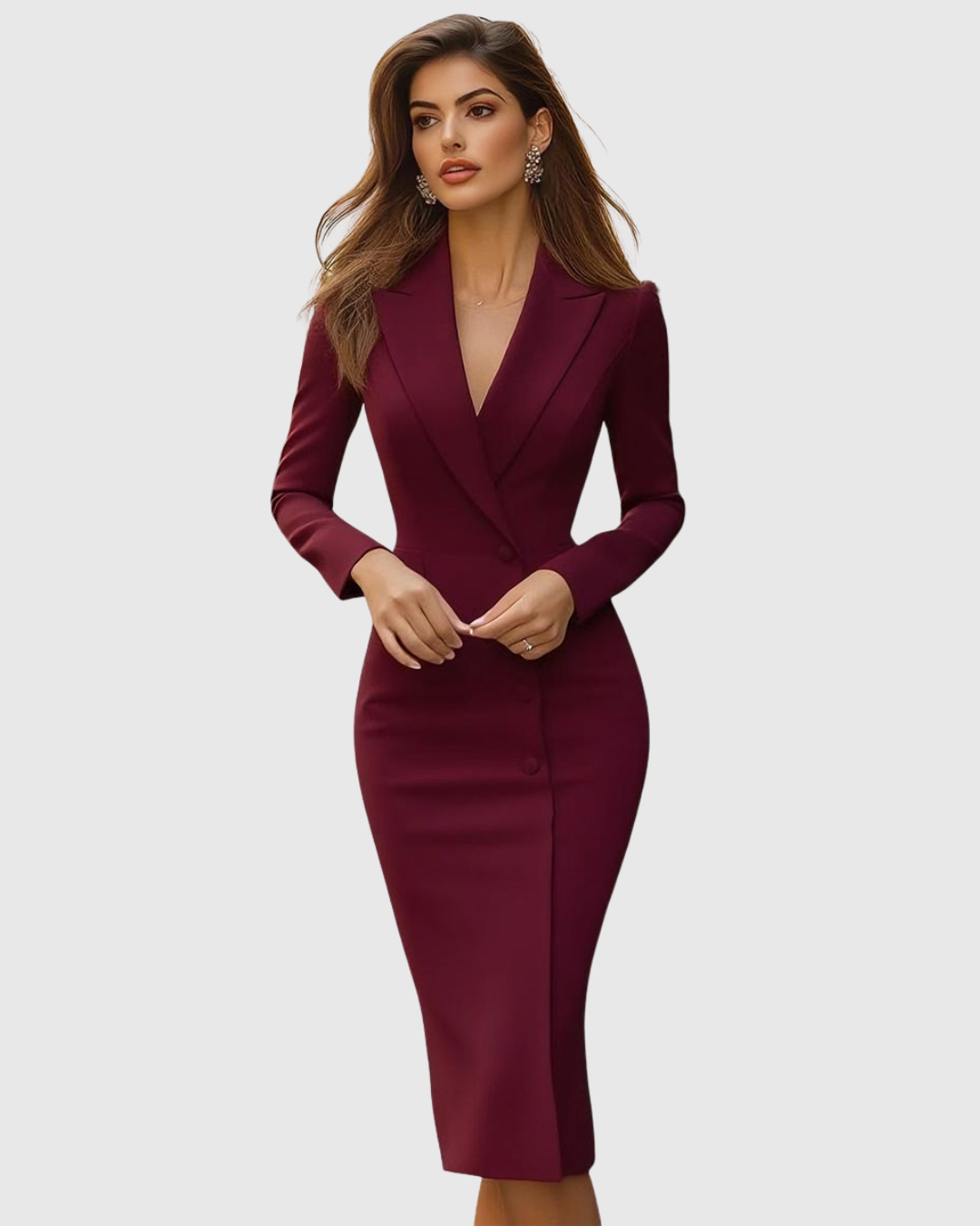 Elegant relaxed everyday midi dress for women | Seleneva - 10