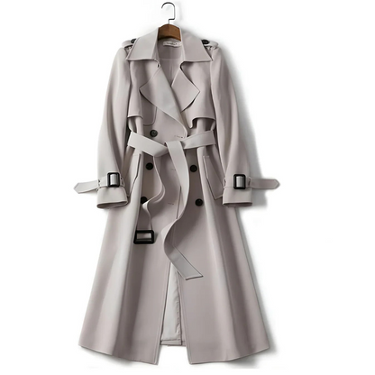 Belted Double Breasted Trench Coat Stylish for Women | Elara