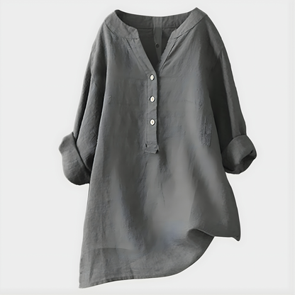 Elegant V-neck everyday blouse for women | Veronique -3