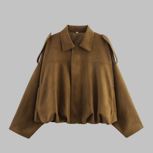 Loose Fit Military Style Jacket Stylish For Women | Calystrine