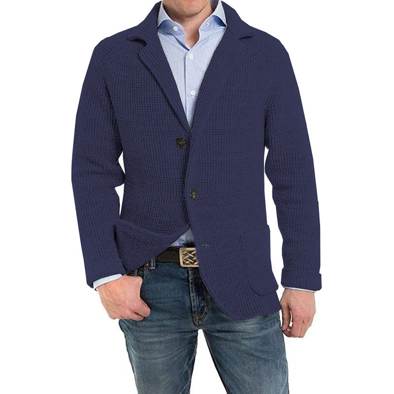 Classic cosy open-front cardigan for men | Derek - 4