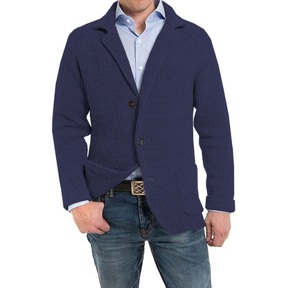 Classic cosy open-front cardigan for men | Derek - 4