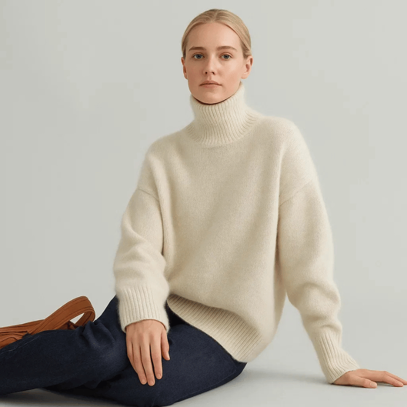 Oversized Turtleneck Sweater Cozy For Women | Elaraine
