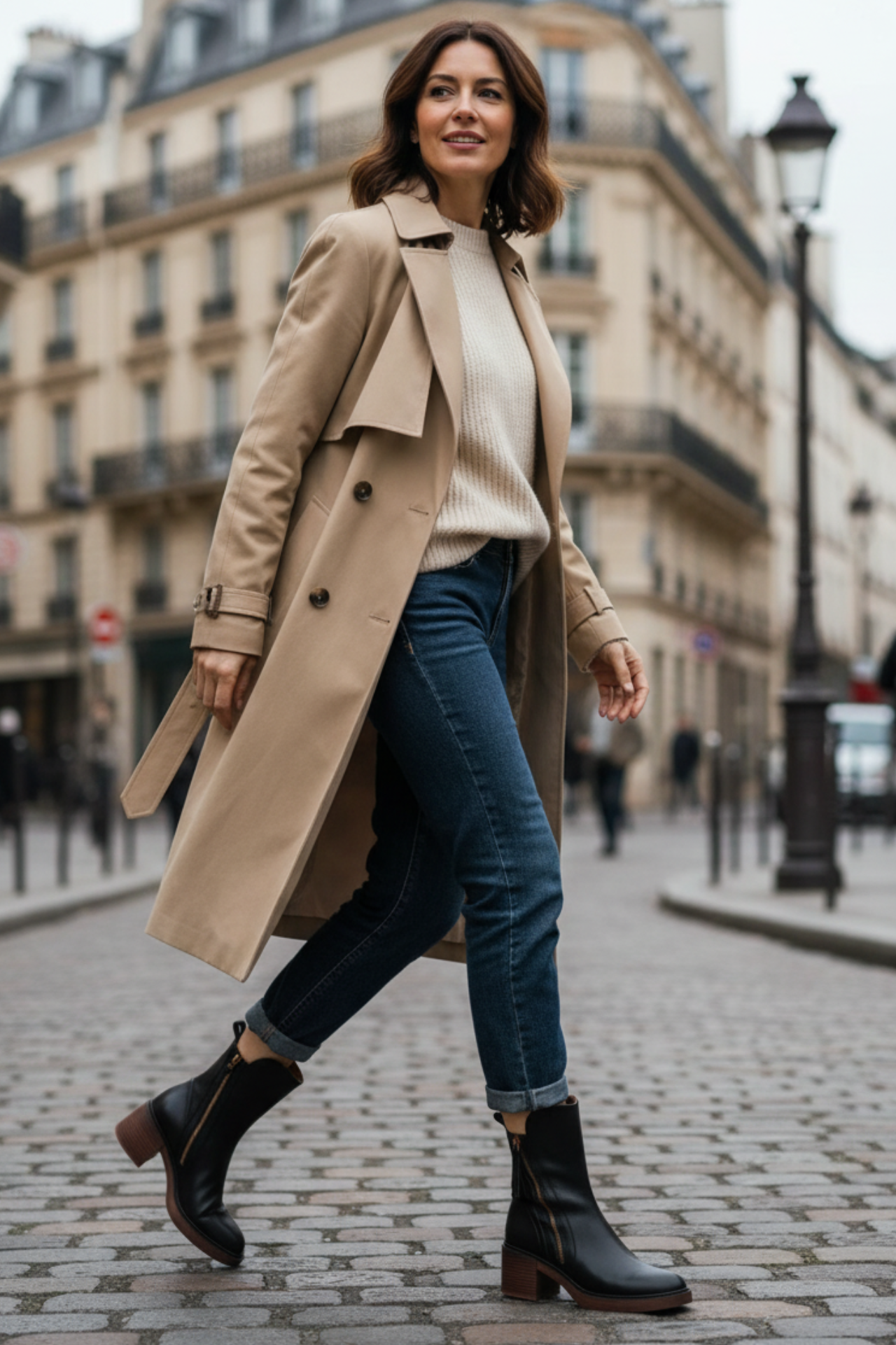 Classic elegant heeled leather ankle boots for women | Valorine -8