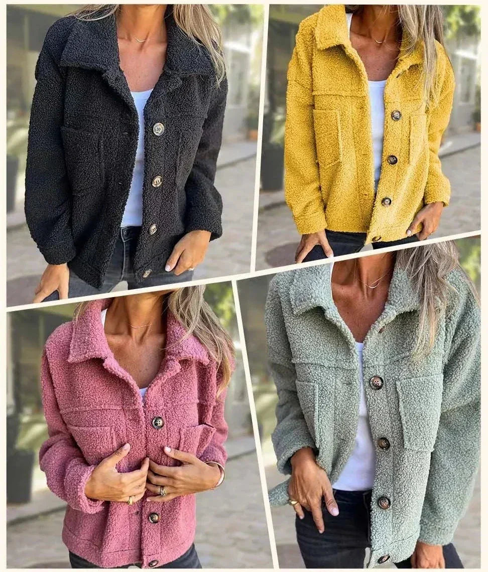 Button Front Cosy Jacket Stylish For Women | Jess