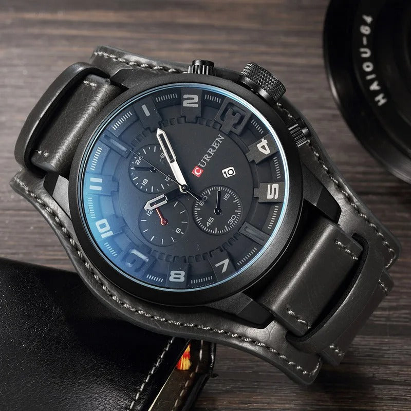 Classic leather strap wristwatch for men | Legacy - 3