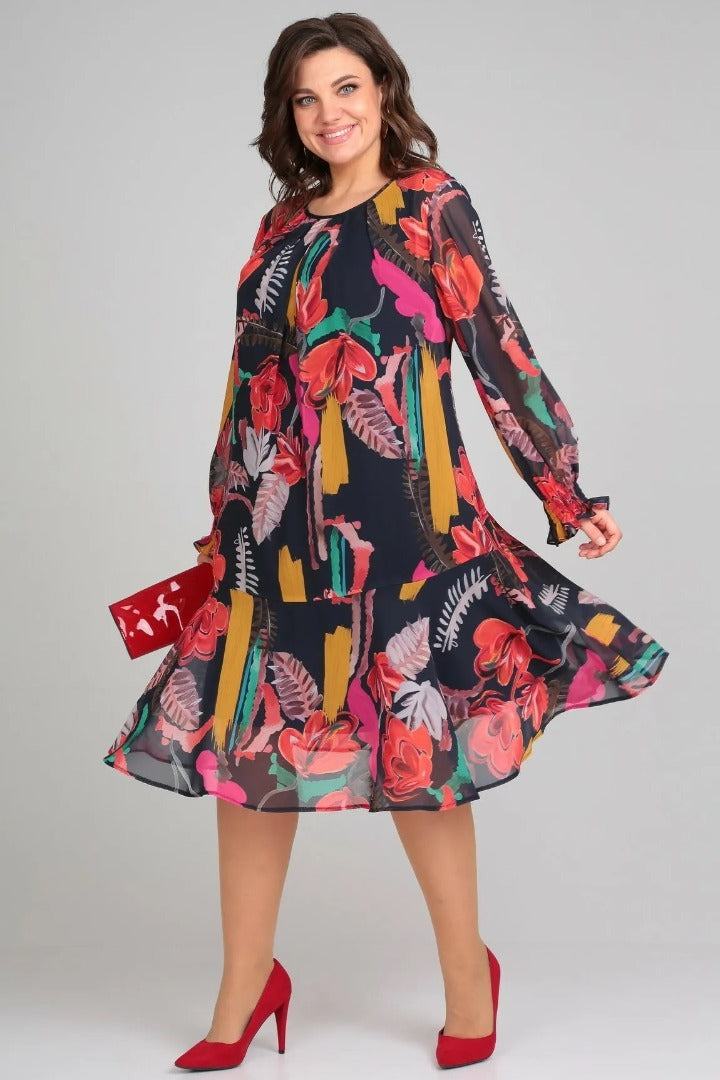 Modern everyday floral casual dress for women | Floravine -2