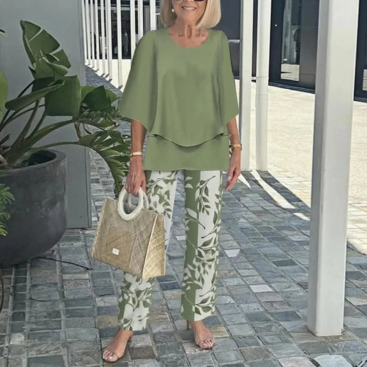 Trendy printed two-piece set for women | Genevieve