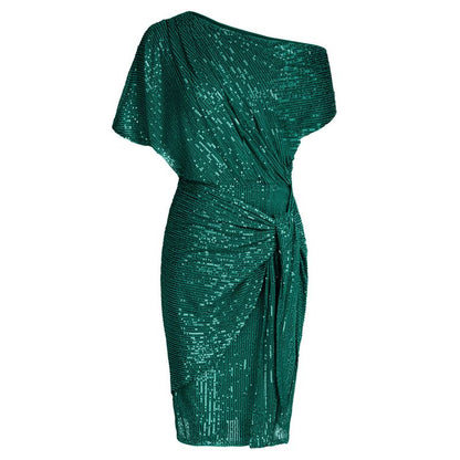 Elegant Off Shoulder Sequin Bodycon Dress Chic For Women | Ariselle