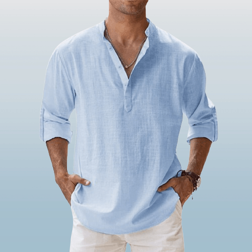 Breathable linen everyday shirt for men - 2