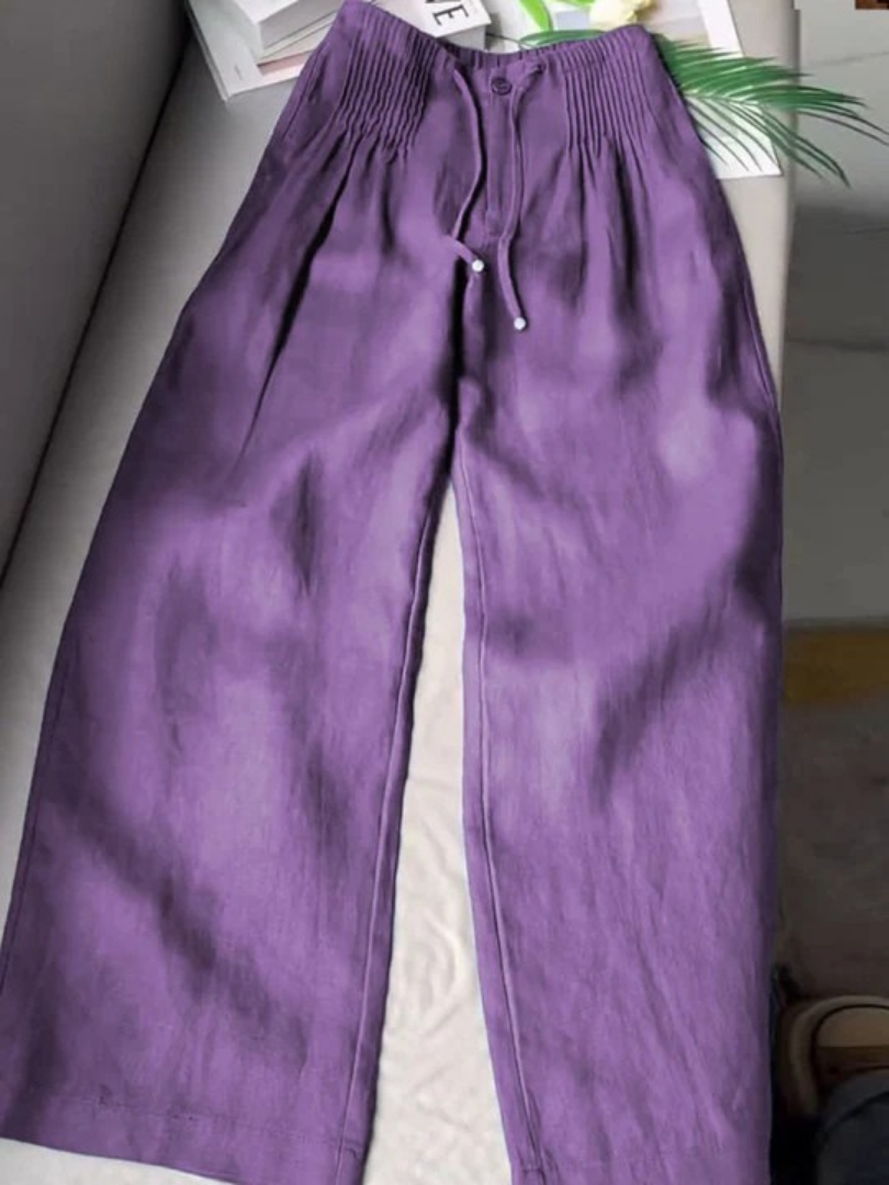 Relaxed wide-leg everyday trousers for women | Camille - 6