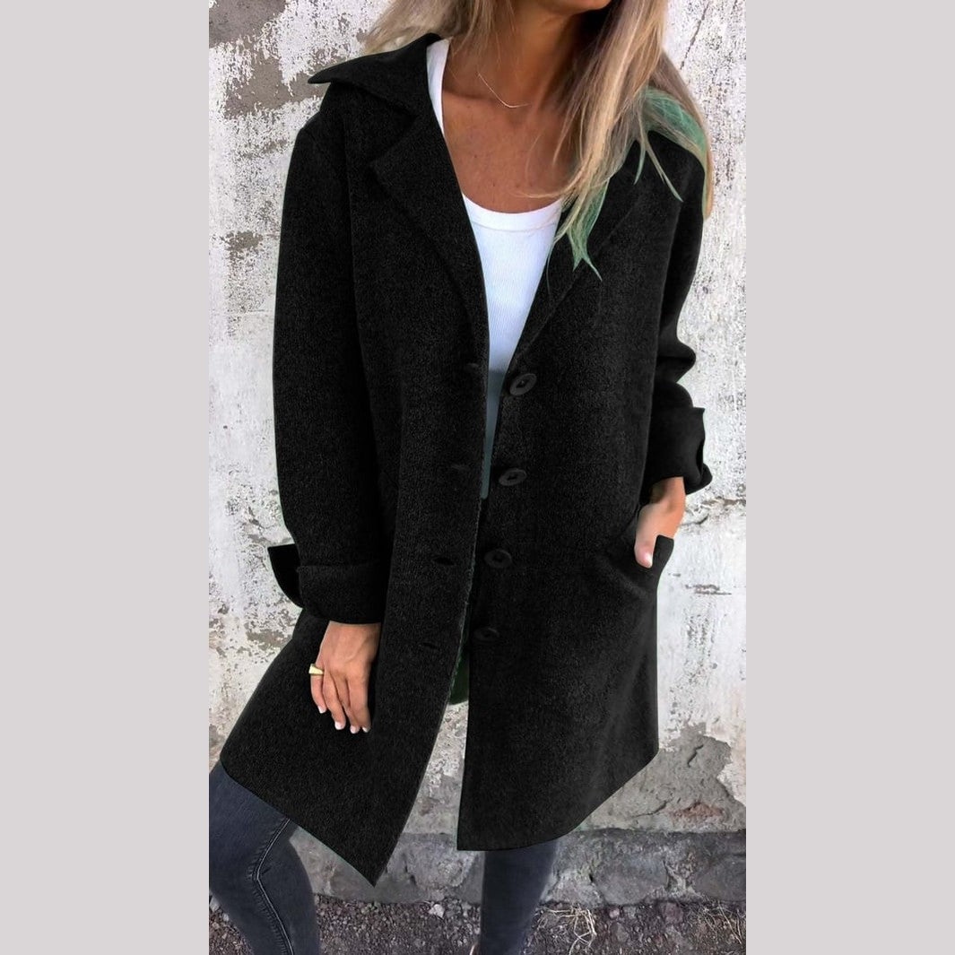 Relaxed casual longline everyday coat for women | Baylea -8