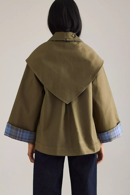 Reversible everyday trench crop jacket for women | OLIVIA - 5