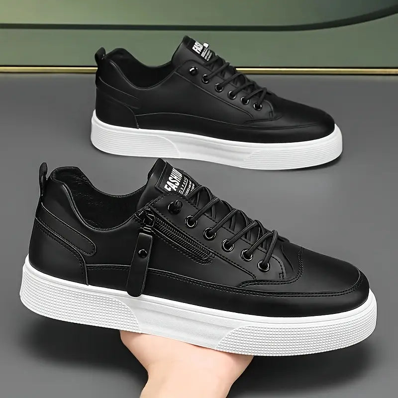 Classic everyday leather casual trainers for men | Stratford -3