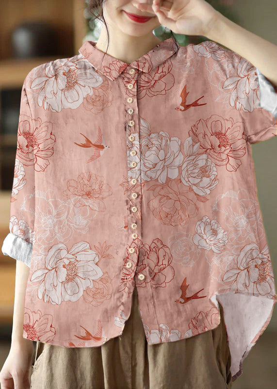 Classic peter pan collar blouse for women - 6