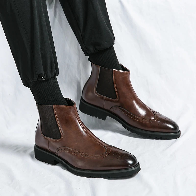 Classic leather chelsea boots for men | Alden - 12