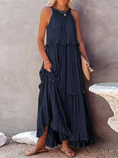 Tiered Ruffle Long Dress Chic For Women | Lara