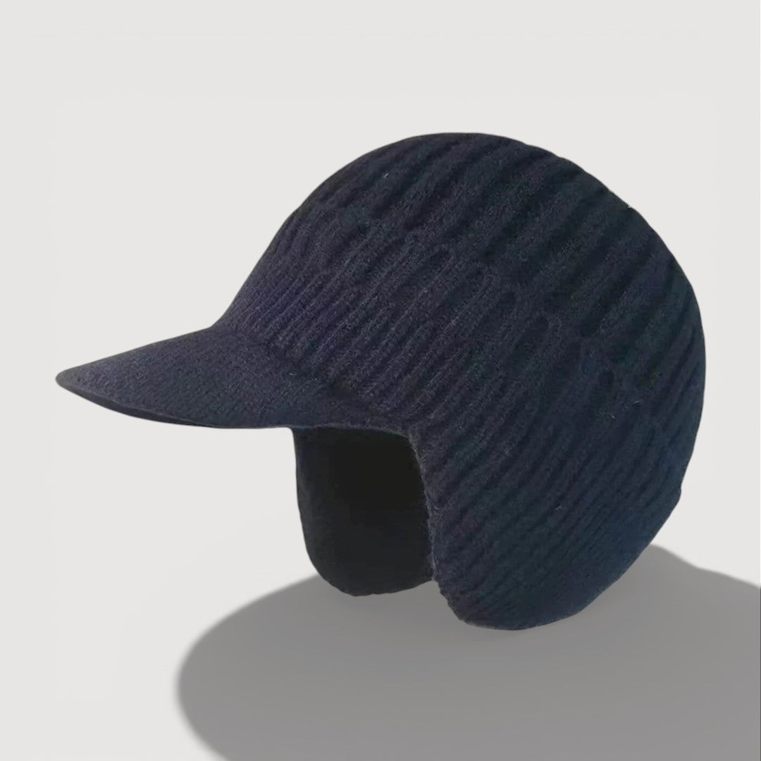 Classic knit everyday ear-flap winter cap for women | Antonia -4
