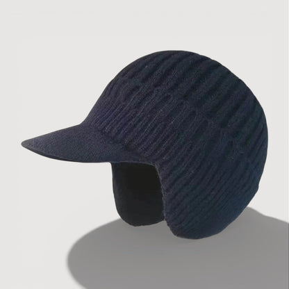 Classic knit everyday ear-flap winter cap for women | Antonia -4