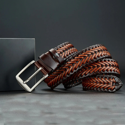 Braided genuine leather belt for men | Braided - 7