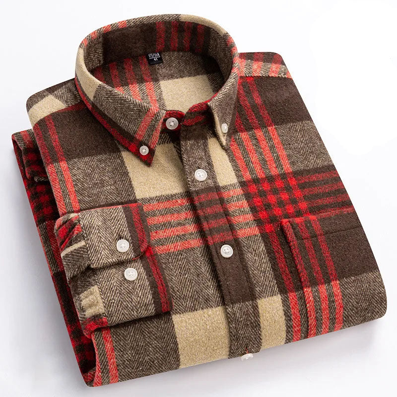Classic Plaid Button Down Shirt Refined for Men | Everett