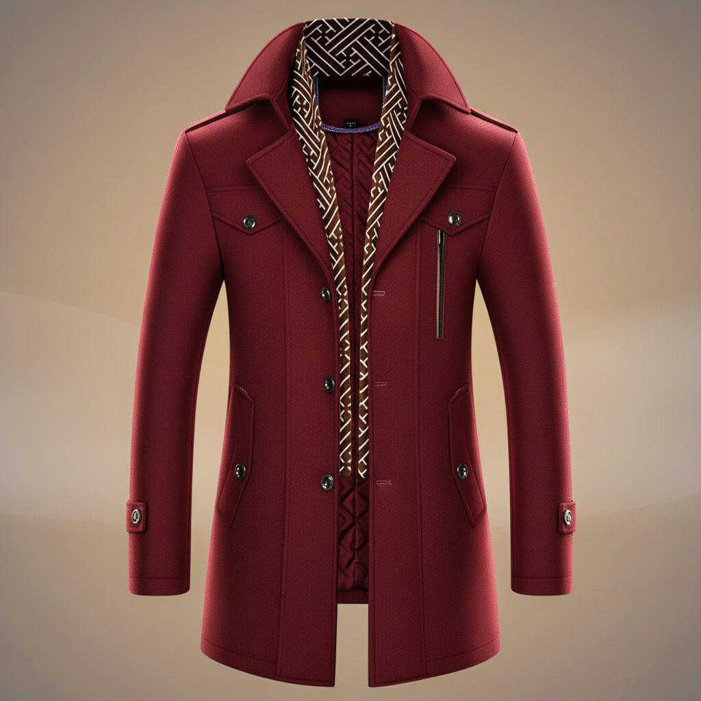 Elegant classic wool winter coat for men | Kensworth - 4
