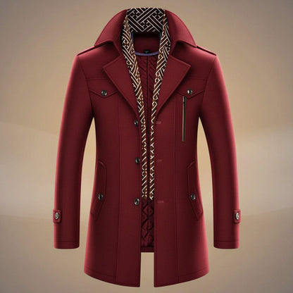 Elegant classic wool winter coat for men | Kensworth - 4