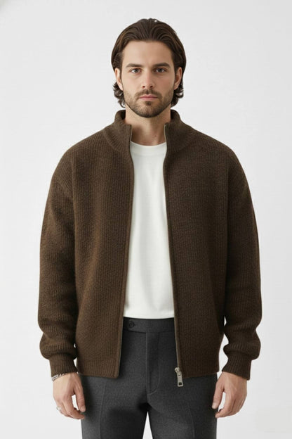 Full Zip Stand Collar Jacket Stylish For Men | Darvyn