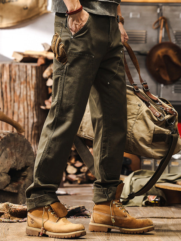 Rugged Straight Leg Utility Trousers Versatile For Men | Beckett