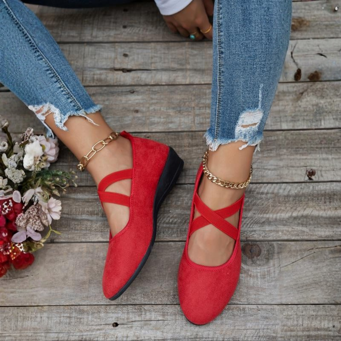 Closed Toe Wedge Ballerina Shoes Chic For Women | Mirelle