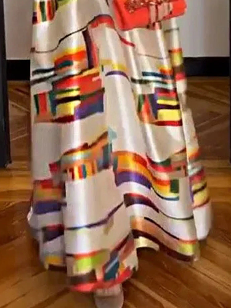 Geometric Print Sleeveless Dress Chic For Women | Isabel