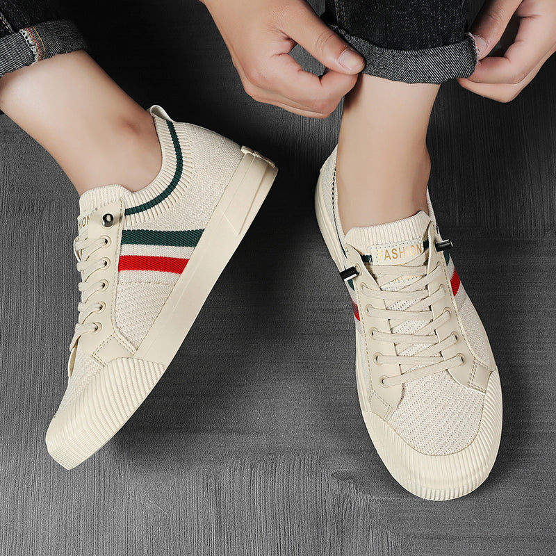 Striped Lace Up Sneakers Modern for Men | Luca