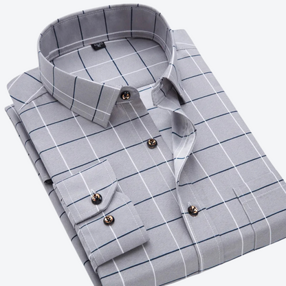 Nautical Print Long Sleeve Shirt Classic For Men | Marcellin