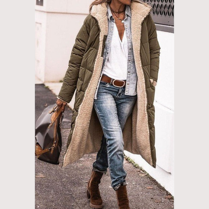 Elegant reversible everyday two-look coat for women | Amelia -6