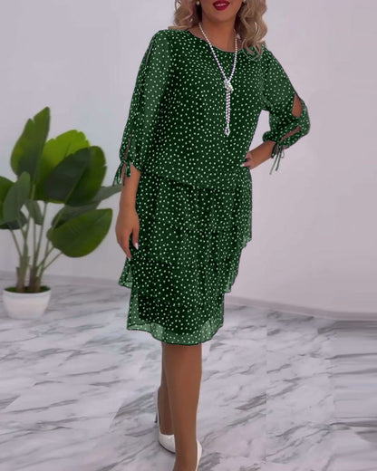 Elegant classic winter midi dress for women | Auterelle -11