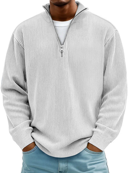 Warm classic knit crew-neck sweater for men | Calix -5