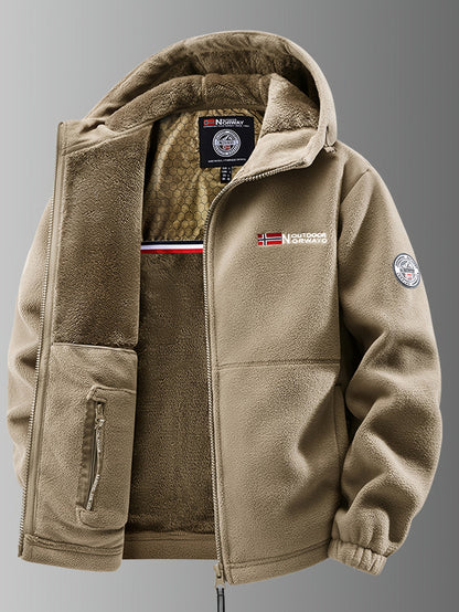 Warm lightweight fleece jacket for men | NATHANIEL - 1