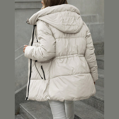 Elegant oversized hooded winter parka for women | Aurora -7
