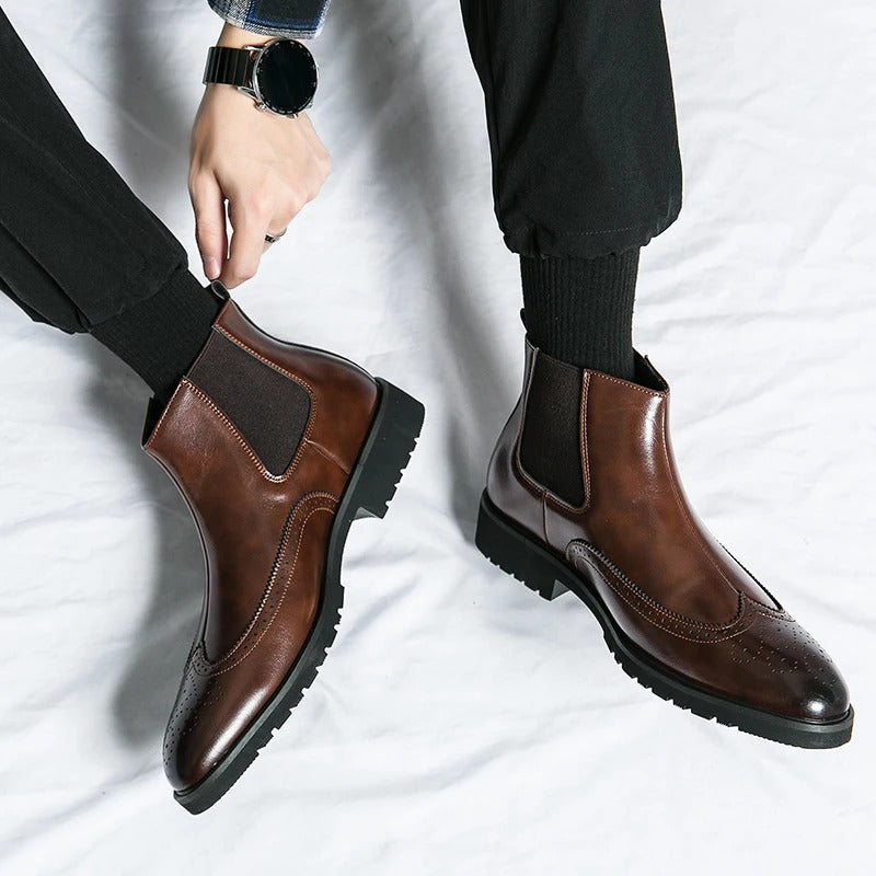 Classic leather chelsea boots for men | Alden - 11