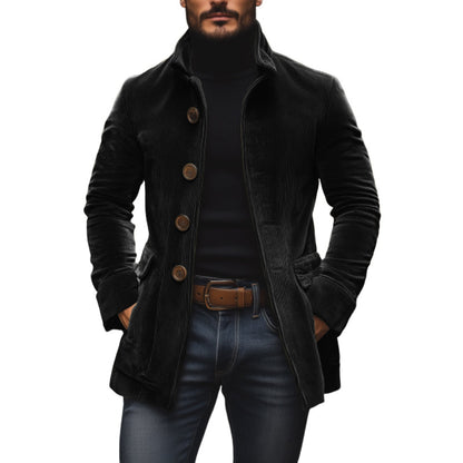Smart corduroy slim-fit coat for men | Emerson - 11