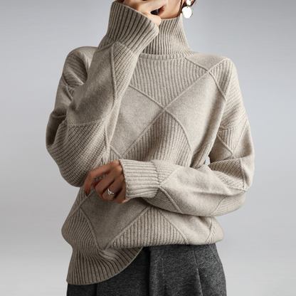 Cosy knit turtleneck sweater for women | Myla - 3