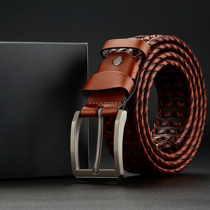 Braided genuine leather belt for men | Braided - 13