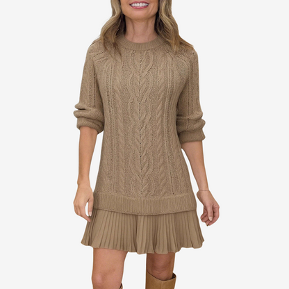 Cosy knit everyday sweater midi dress for women | Gaëlle -5