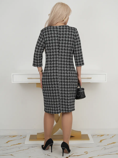 Stylish everyday patterned midi dress for women | Lysa -7
