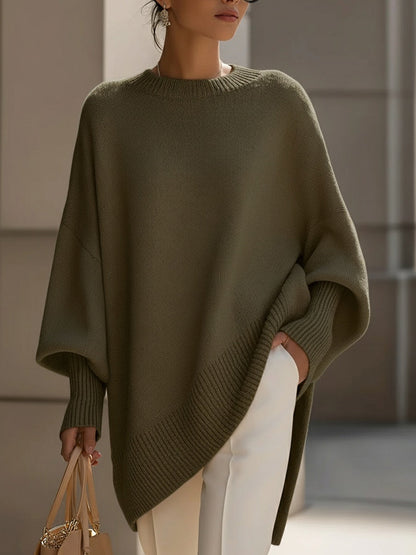 Asymmetric Hem Knit Top Stylish for Women | Evelyne