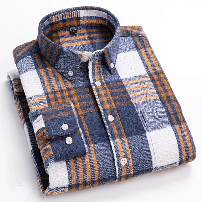 Classic Plaid Button Down Shirt Refined for Men | Everett